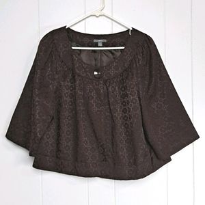 Apt 9 Dark Brown Lined Shrug/Cape XL